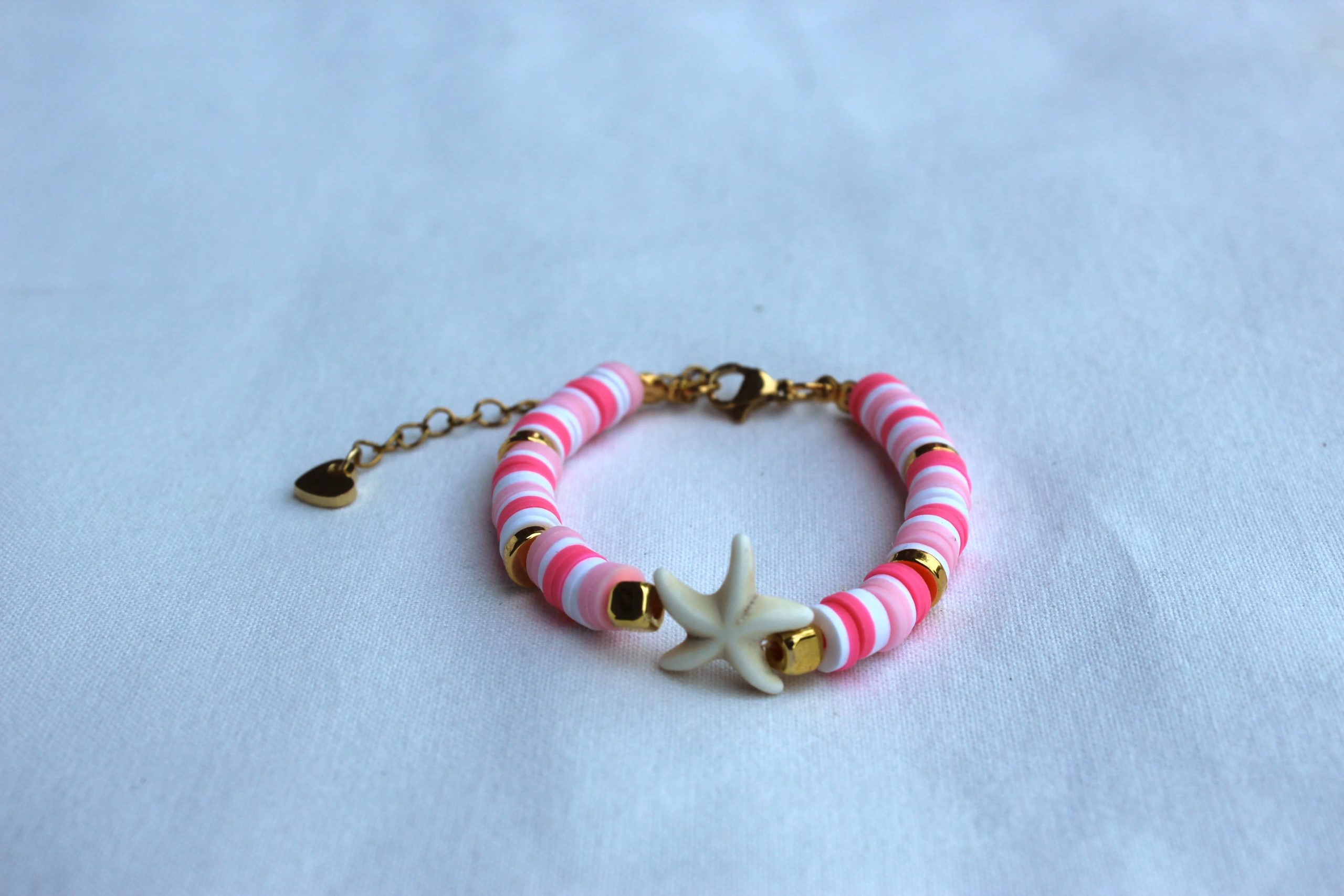 zeester armband roze/oranje/blauw