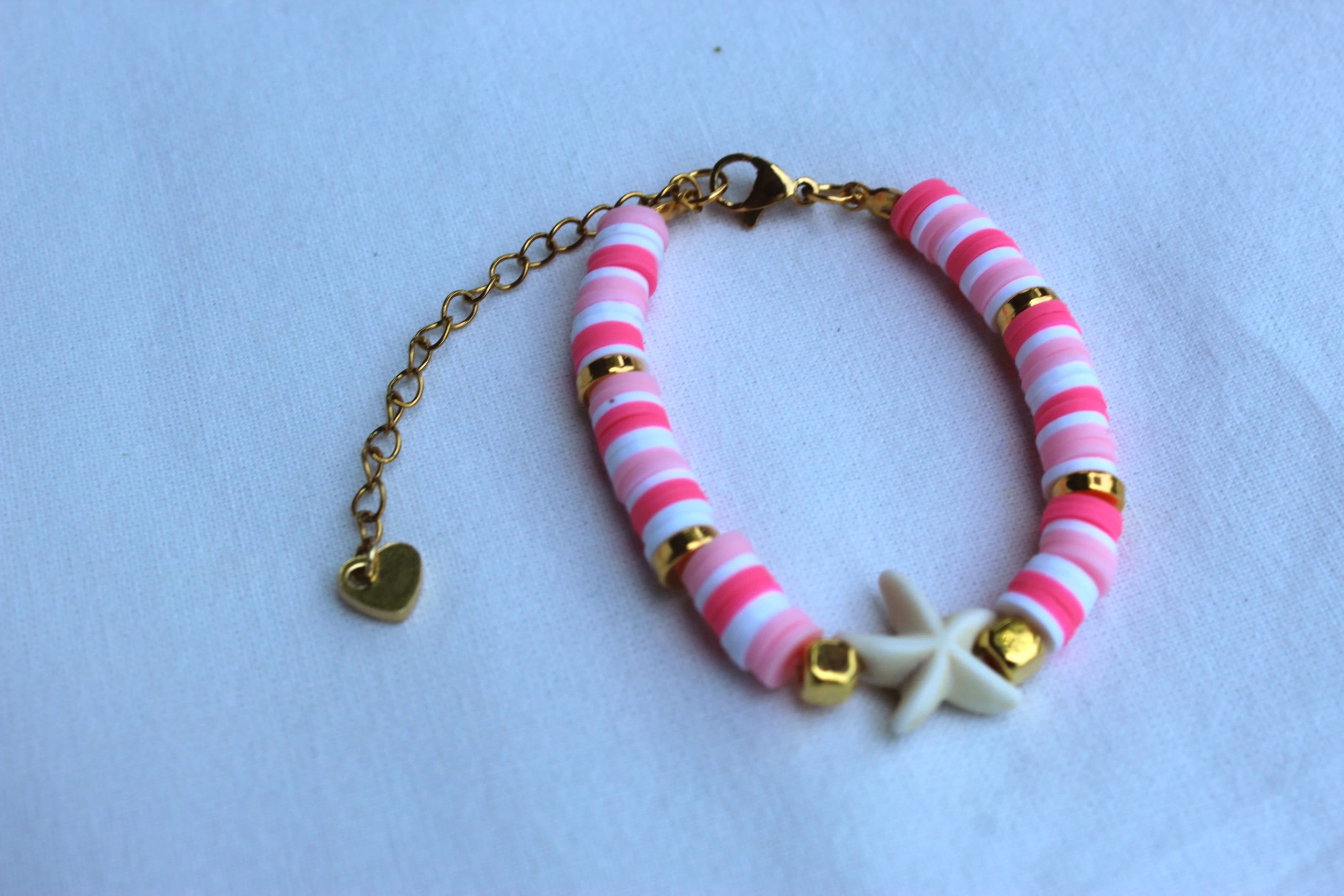 zeester armband roze/oranje/blauw - Afbeelding 2