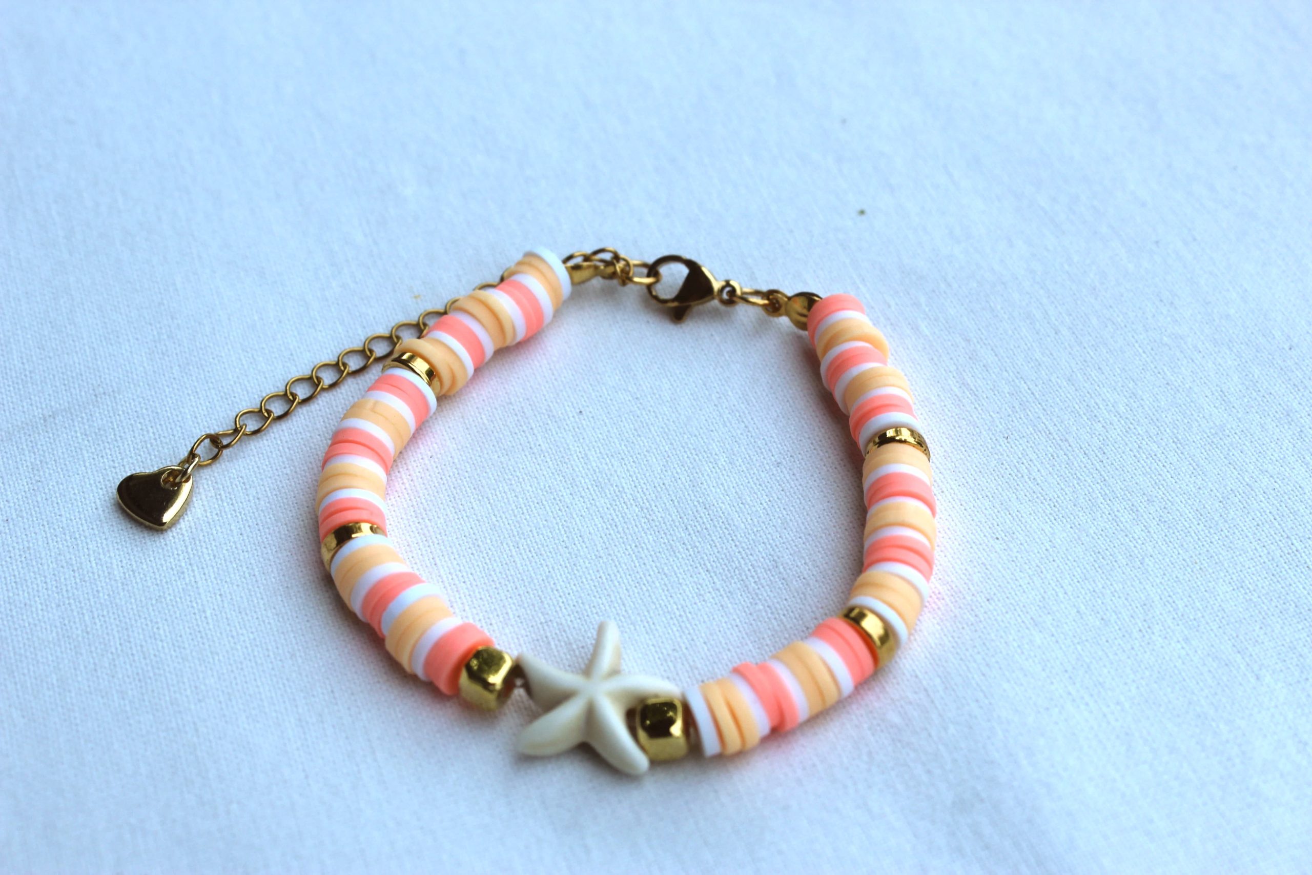 zeester armband roze/oranje/blauw - Afbeelding 3