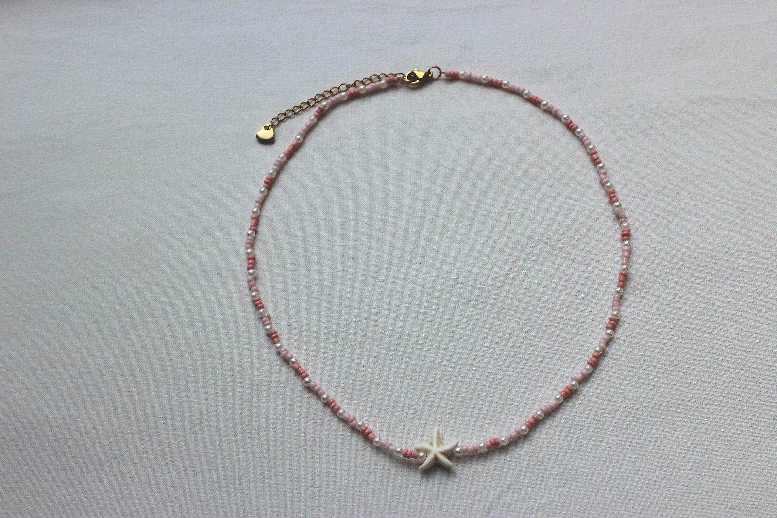 roze zeester ketting - Afbeelding 2