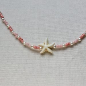 roze zeester ketting