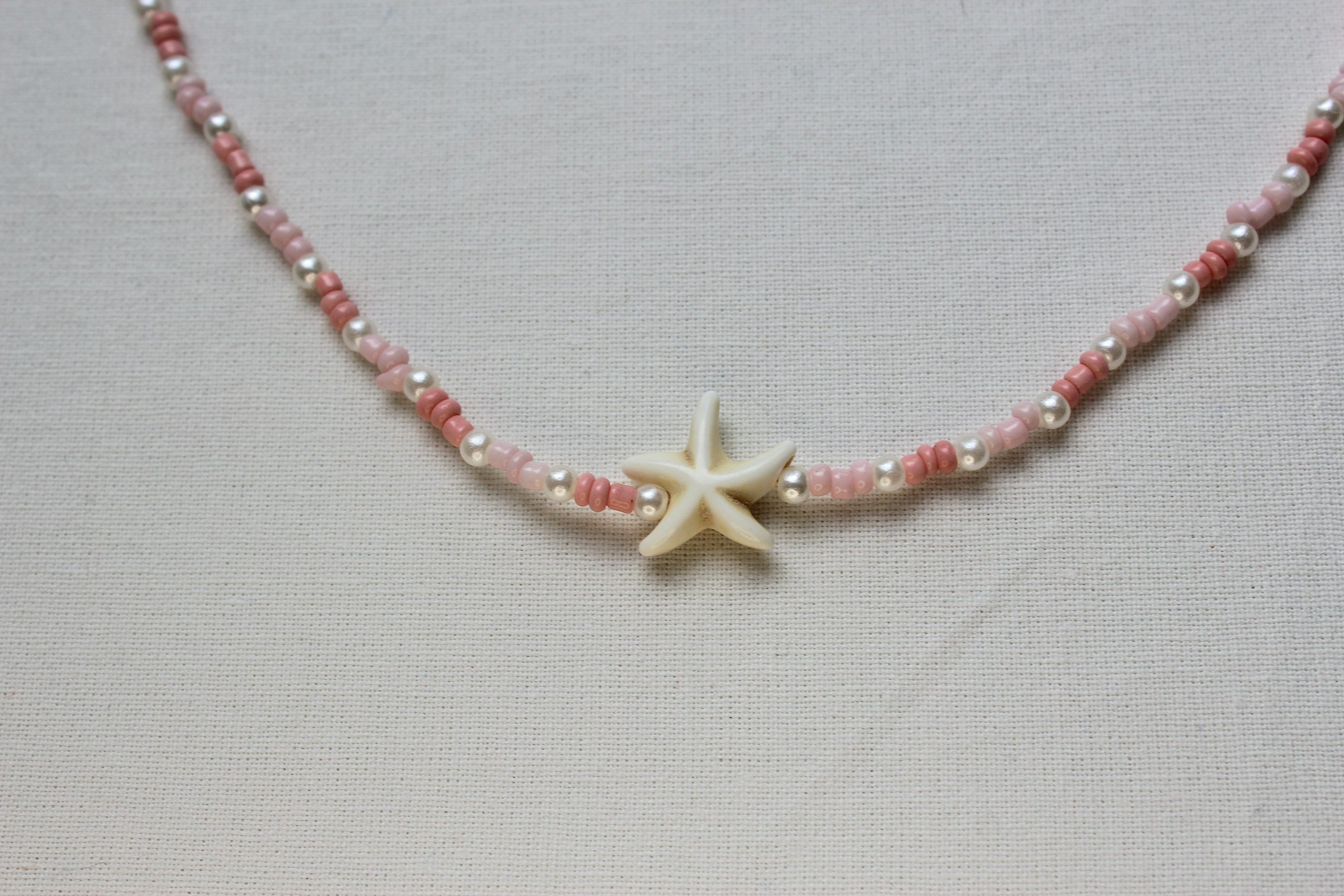 roze zeester ketting