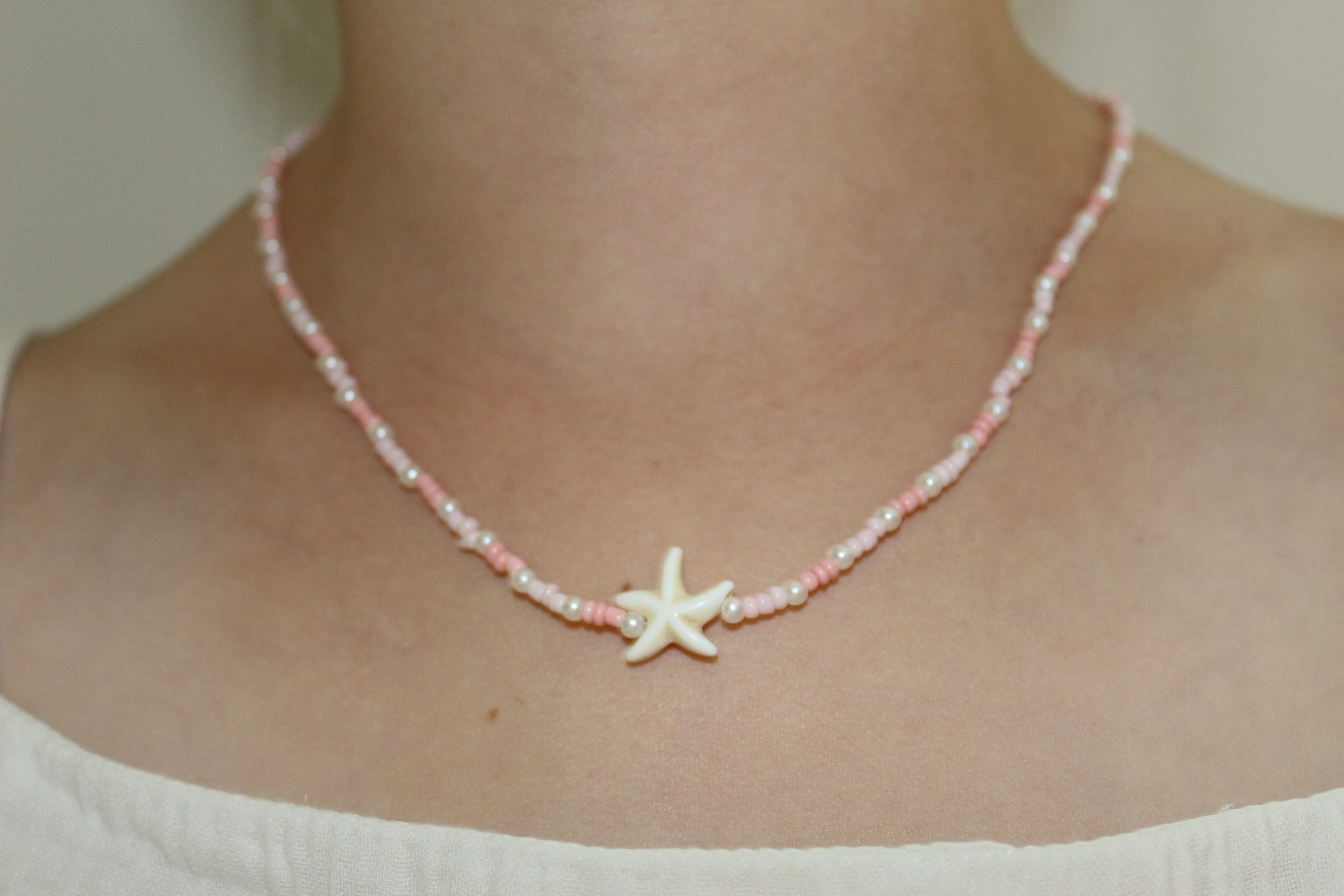 roze zeester ketting - Afbeelding 3