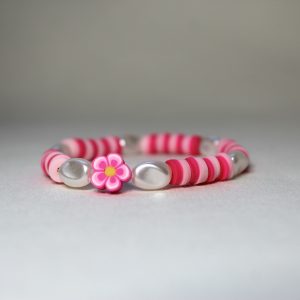 roze bloemen armband