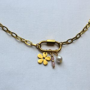 ketting gouden bloem