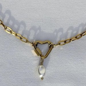 Pearl hartjesketting
